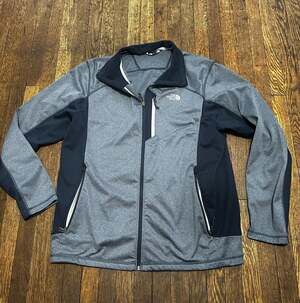 The North Face Canyonlands Full Zip Fleece Jacket Men's XL Grey Navy